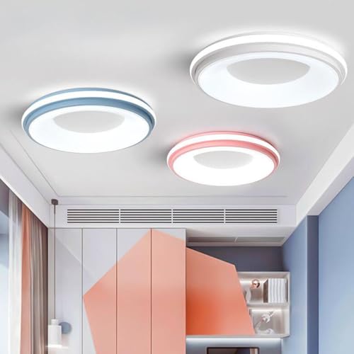 Plafonnier LED ultra-mince à installation facile et éclairage tricolore - 4