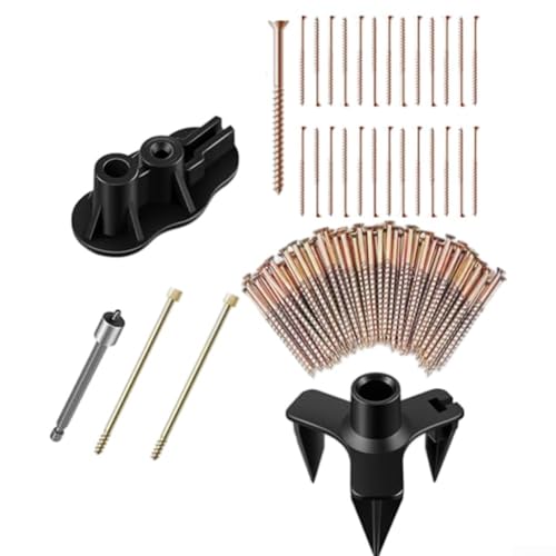 Zilimontt Kit de réparation de sol anti-bruit de grincement avec 5 outils et 50 vis pour planchers en bois, moquette, bois dur, vinyle et linoléum