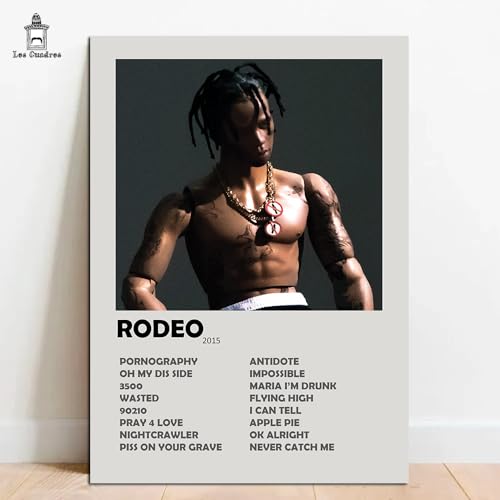Quadro Placa Decorativa Travis Scott Rodeo em MDF