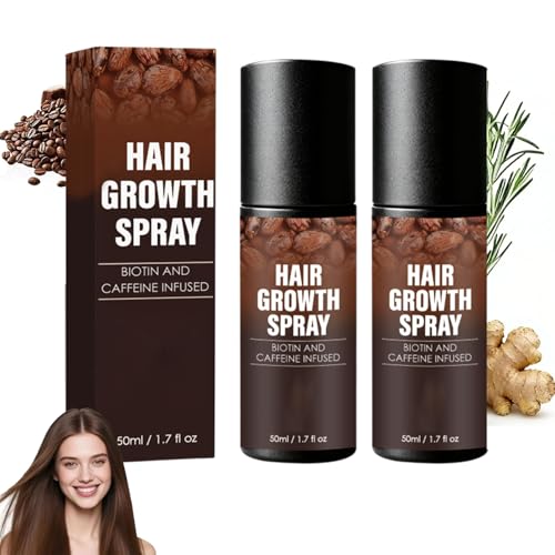 Spray Ricrescita Capelli, Hair Growth Spray, Spray Siero Crescita Capelli per Uomo/Donna, Accelerare la Crescita dei Capelli, Anticaduta Capelli