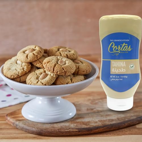 Cortas - Tahina, 16 oz (454g), All Natural Sesame Paste in a Squeeze Bottle - Thumbnail 4