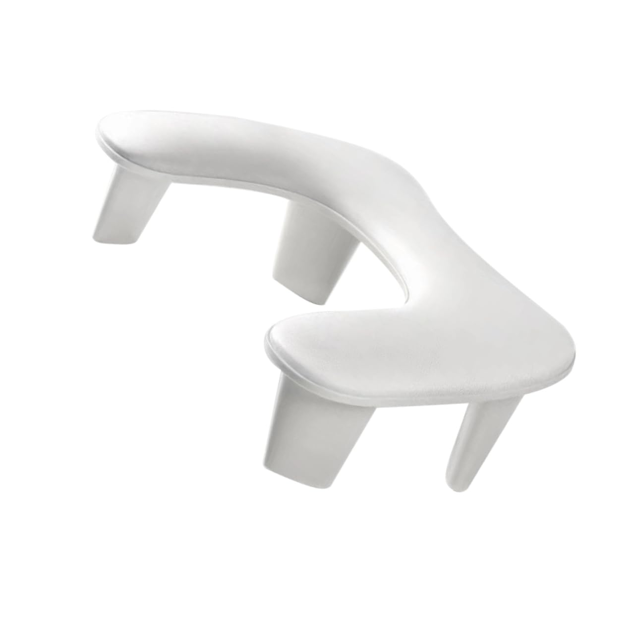 Poggiamano Unghie a Forma U, Cuscino da Tavolo in Pu e Plastico, Inclinazione Regolabile, Leggero, Facile da Pulire per Nail Art e Scrivania