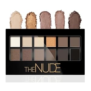 Nude Lidschatten Palette für Frauen – 12 Farben Smoky Eyeshadow Palette – Schwarz Braun Hochpigmentierte Matte Shimmer Lidschatten – Blendable Shades für Augen Make-up