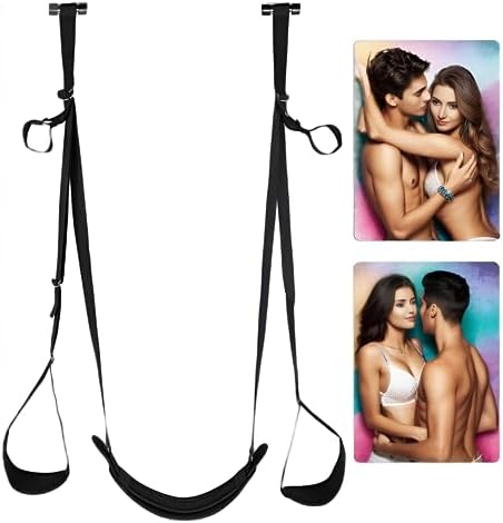 Dehigh Sex Swing Adult Couples Sex Door Swing, Portable Sex Swings with Wider and Thicker Pads. Sex Position Furniture with Adjustable Straps That can Hold up to 300 lbs.