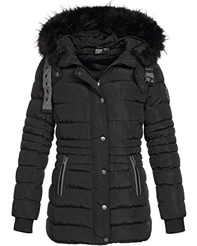 Preisvergleich Produktbild Geographical Norway Damen Winterjacke Daleo Stepp-Jacke mit Fellkapuze