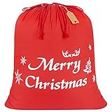 🎅Weihnachtstasche mit leerem Etikett - Unser Weihnachtssack wird mit einem Geschenkanhänger geliefert, mit dem Sie Ihren Familien, Kindern und Freunden am besonderen Tag einen Segen geben können. Dann können Sie Ihr Geschenk mit Binden in einer Schleife dekorieren, wenn Sie möchten