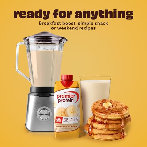 Image of Premier Protein Shake, Bananas & Cream, 30g Protein, No Added Sugar, 24 Vitamins & Minerals to Support Immune Health, 11 fl oz, 4 Pack (Packaging May Vary)