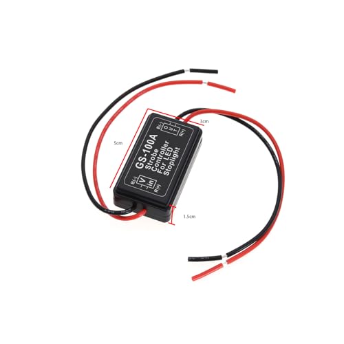 The Lord of the Tools 2PCS 12V-24V Flashing Strobe Blinking Controller Flasher Module for LED Brake Light Tail Stop Light Motor Vehicles Cars Motorcycles Electric Bikes