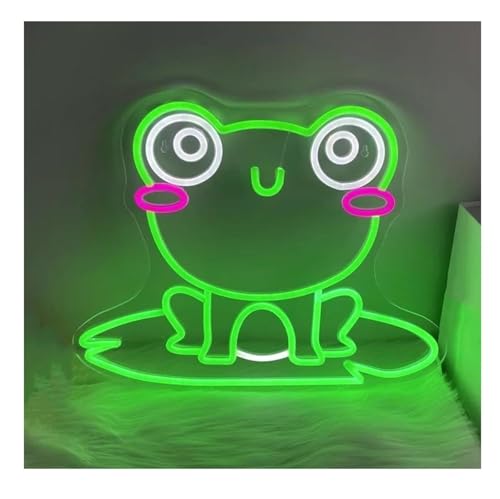 Enseigne lumineuse néon grenouille en lotus de qualité supérieure