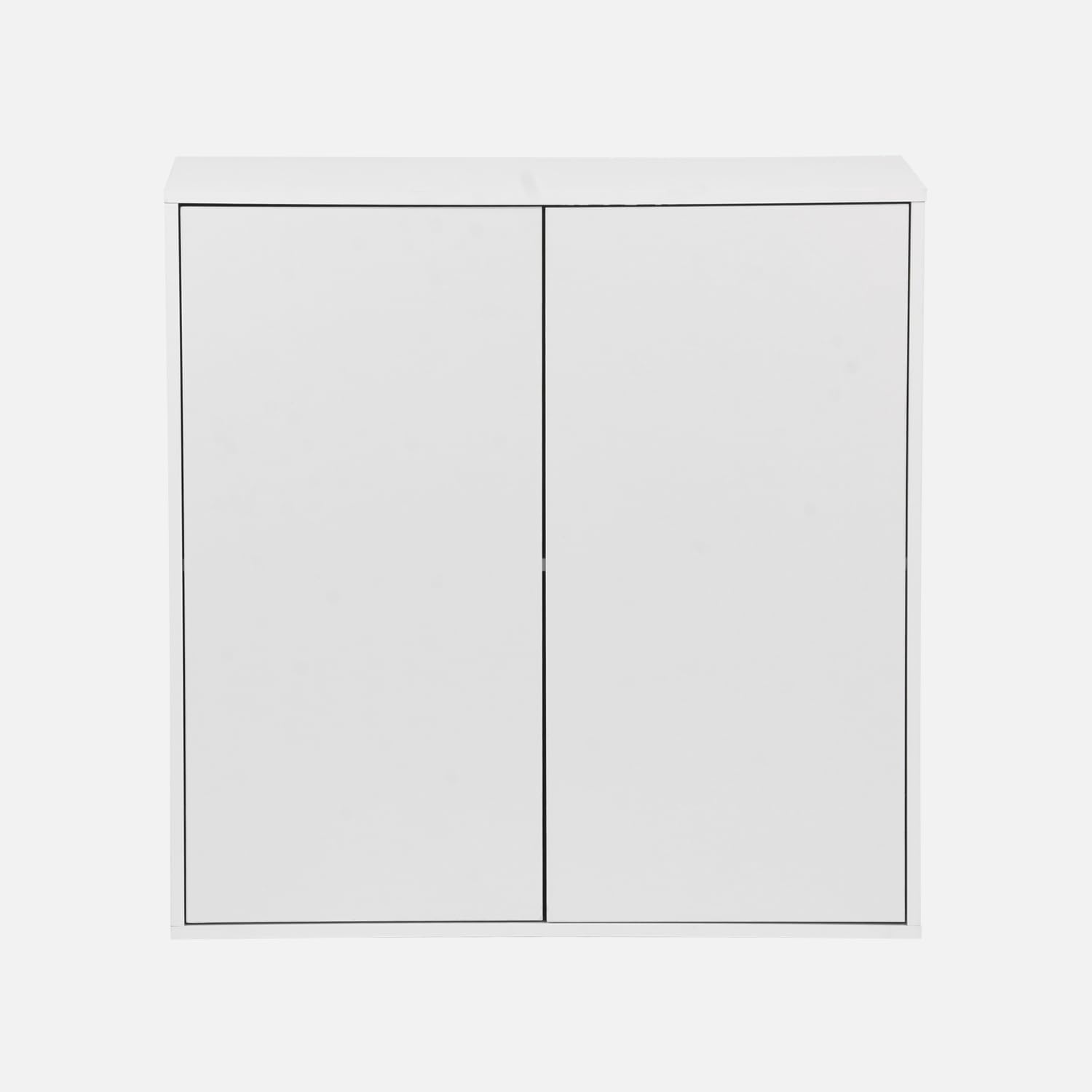 sweeek Modulo di stoccaggio con 2 Porte, 70cm, Kompo, Bianco, 70x35x70 cm