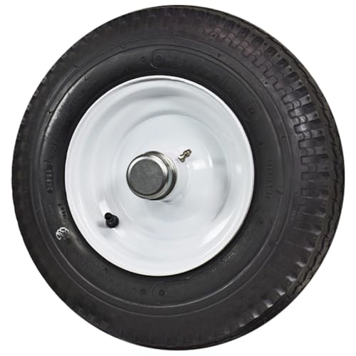 Log Splitter Wheel 4.80X8 Tire Load Range C on White Integral Wheel with 1 Inch Bearings