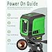 Laser Level with 50” Tripod, 360° Self Leveling Cross Line Laser Level, Green Beam Horizontal and Vertical Line leveler Tool for Hanging Pictures, Home Renovation with 4 AA Batteries & Carry Pouch