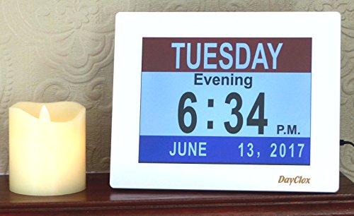 Dayclox Memory Loss Digital Calendar 5-Cycle Clock With Red White & Blue Or Black & White Section Display #TOP4