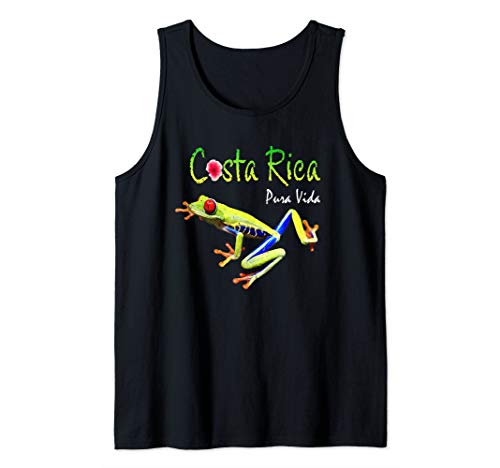 Costa Rica Pura Vida Travel Souvenir Vacation Frog Nature Tank Top