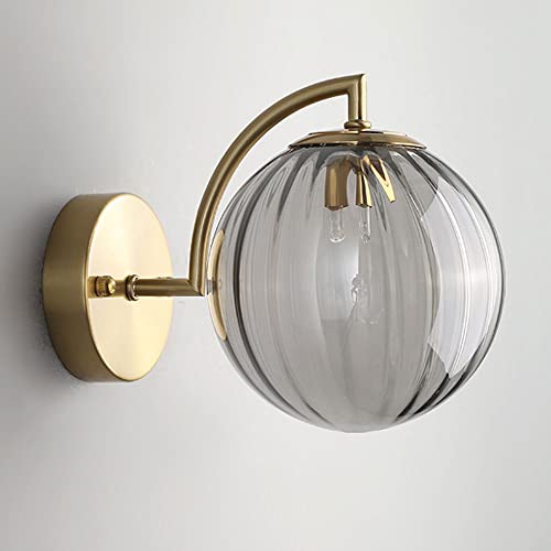 Lampade da Parete per Camera da Letto Sfera di Cristallo Apparecchio di Illuminazione Versatile per la casa Spazi Commerciali Elegante Finitura Color caffè per l'arredamento