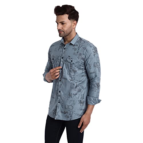 Image of Majestic Man Printed Slim Fit Casual shirt for men