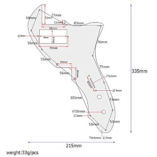 Alnicov 69 Telecaster Tele Thinline Re-Issue Style Pickguard pour guitare, érable massif – Image 7
