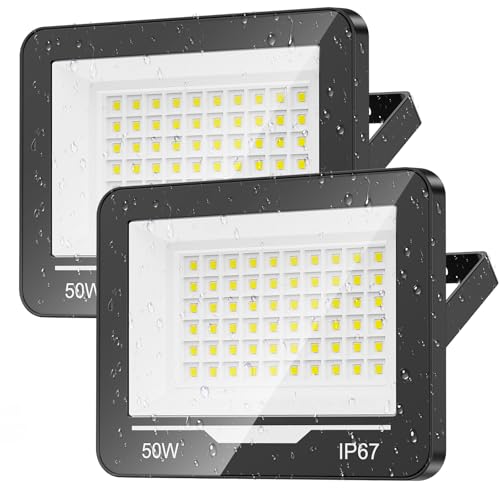 TOPAUBUB Proyector Focos LED Exterior 50W 5000LM 6500K Blanco Frío IP67 Impermeable Luces