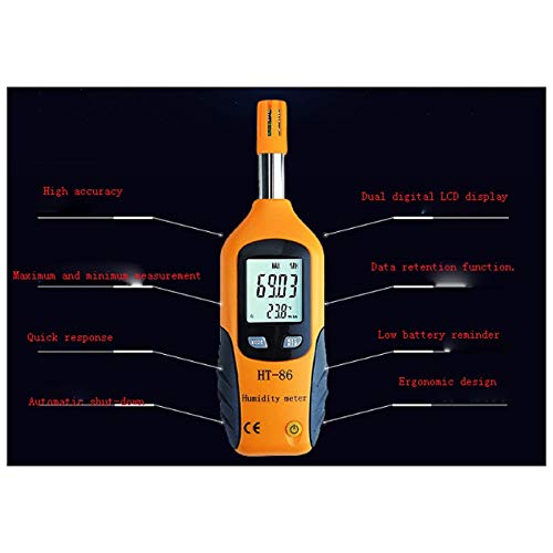 Thermomètre numérique LCD à haute résolution avec capteur d'humidité en temps réel