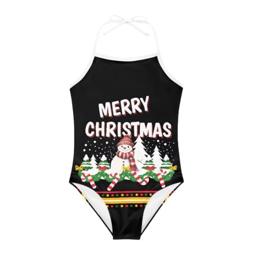 Image of Christmas One-Piece Swimsuits Beach Swimwear Bathing Suit for 3-10 Years Girls