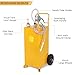 MOTORHOT 30 Gallon Fuel Caddy, Gas Caddy Storage w/Wheels & Manual Siphon Pump,Portable Diesel Fuel Transfer Storage Tank for ATV Car Mowers Tractors Boats Automobiles Yellow