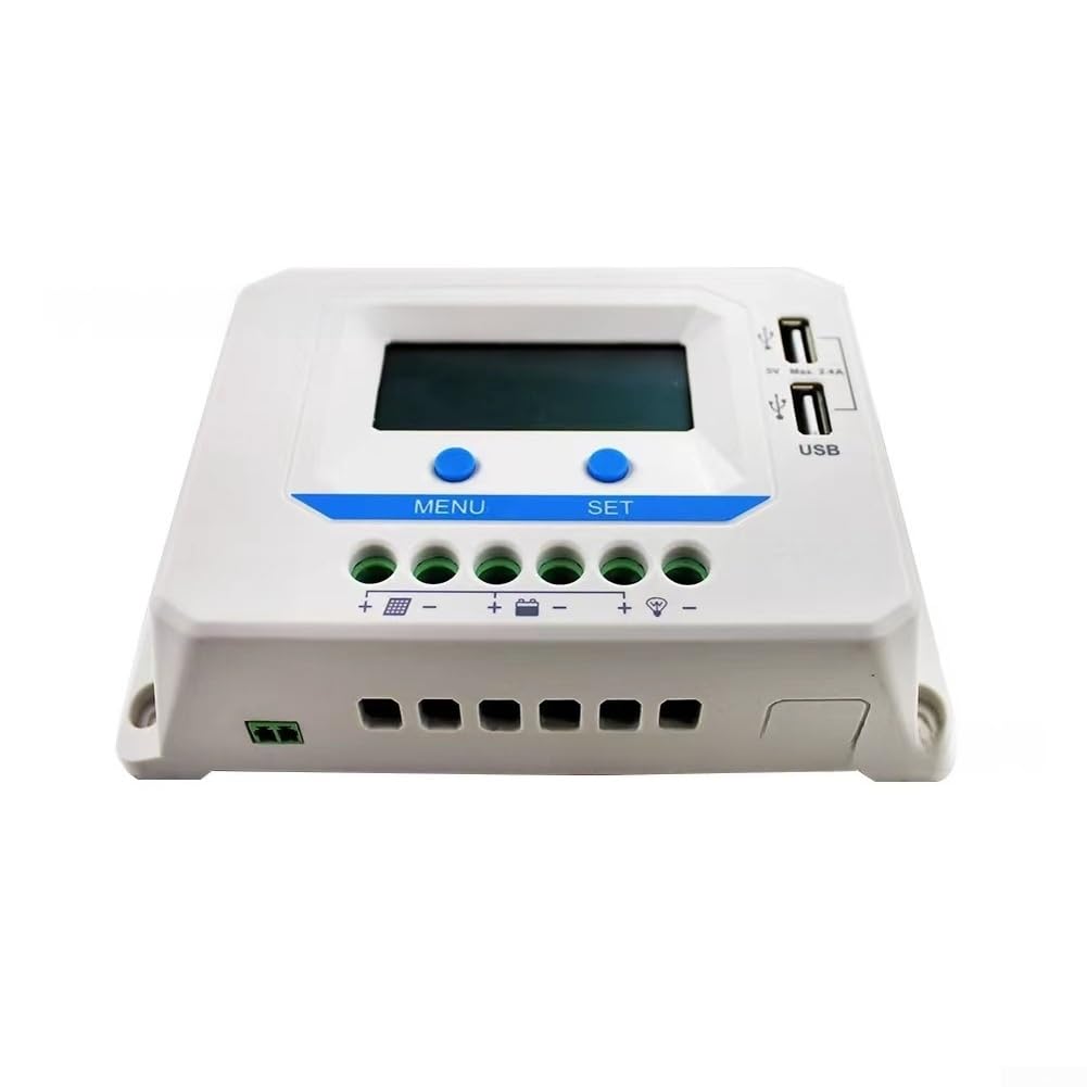 per regolatore di carica solare PWM 12/24V auto display LCD per regolatore di carica solare PWM (45A) | Efficiente per la ricarica PWM, display LCD chiaro, rilevamento automatico 12/24 V, ideale per camper