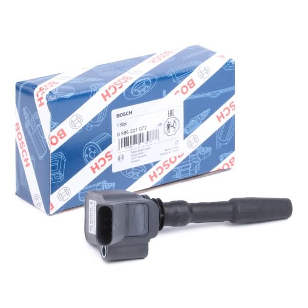 BOSCH 0986221072 Ignition Coil - Compatible with Select Audi A3/4/5/6/7/8, Q3/5/7/8, RS3/5/6/7, S3/4/5/6/7/8, TT; Porsche; Volkswagen Atlas, Beetle, Golf, GTI, Jetta, Passat, Tiguan + More - Single by Bosch - Image 2