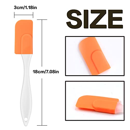 Gothabach 18 Pack 7'' Heat Resistant Silicone Spatula, Colorful Silicone Spatulas For Baking And Cooking(3 Colors) #TOP1