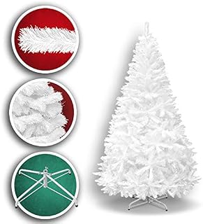 New 7' White Classic Pine Christmas Tree Artificial Realistic Natural Branches-Unlit 210CM 1000
