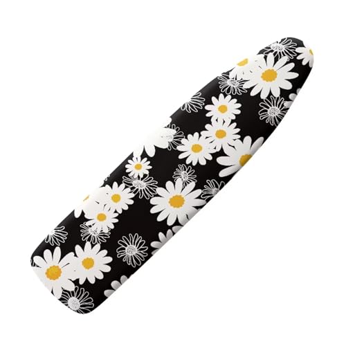 Darisoco Cute Daisy Thick Padding Ironing Board Covers Soft Durable Stain Resistant Hook and Loop Fastener Strap Easy to Install & Remove Home Decors