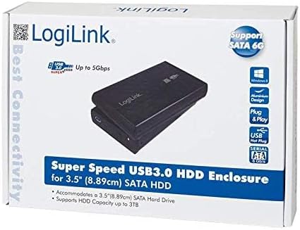 Logilink UA0107 HDD Enclosure retail box highlighting USB 3.0 and SATA 6G support