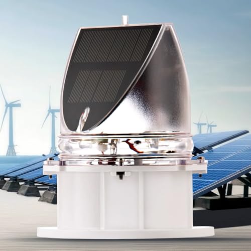 Image of Dual-Sided Solar Anchor Light with Powerful White LED, 2NM Range Extended Runtime,Marine Lamp