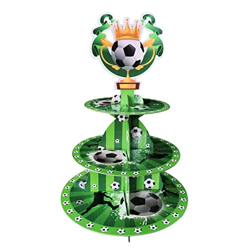 Soccer Themed Birthday Party Supplies, Soccer World Cup 2022, Soccer Party Decorations, 3 Tier Soccer Cardboard Cupcake Stand, Soccer Cake Topper Sports Theme Party Supplies For Teenagers Birthday #TOP23