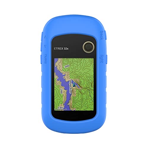 subtel® Funda de Silicone Compatible con Garmin eTrex 10 20 20x 22x 30 30x 32x, Funda Protectora para Dispositivos GPS Bicicleta - Carcasa Protectora en Azul Back Cover Bumper Case