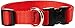 LupinePet 3/4-Inch Red 13-22-Inch Adjustable Dog Collar for Medium to Large Dogs