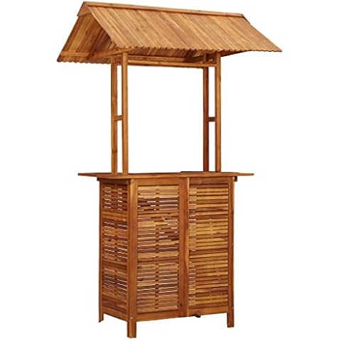 vidaXL Mesa de Bar Jardín con Tejado Cover