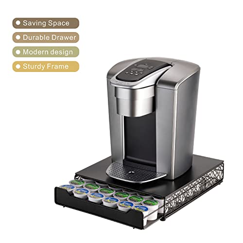 Flagship K Cup Pods Storage Drawer Coffee Pod Storage Holder, K Cup Pods Organizer Shelf For Keurig(42 Pods Iron) #TOP6
