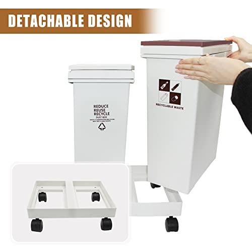Ciao Stilista RTC-024 6 Gallon - 12L X 2 Compartment Trash Can thumb #2