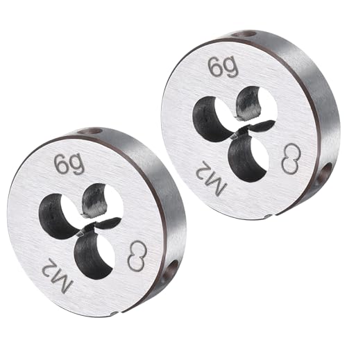 Image of sourcing map 2pcs Round Threading Die M2 x 0.4 Metric Thread Right Hand Screw Cutting Fixed Dies, Alloy Tool Steel Tapping Repair Tool