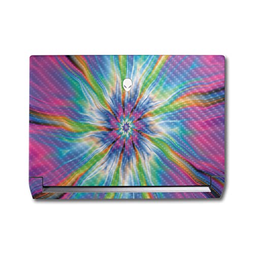 Image of MightySkins Carbon Fiber Skin Compatible with Alienware M17 R5 (2022) Full Wrap Kit - Prismatic Vortex | Protective, Durable Textured Carbon Fiber Finish | Easy to Apply | Made in The USA