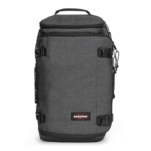 Image of EASTPAK Carry Pack - Convertible Duffel & Backpack, 30L Cabin-Size Travel Bag, Laptop Sleeve, Water Bottle Holder, Multiple Pockets, Black Denim