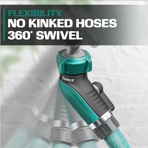 2Wayz 2WAY-000098 2023 New Model - 45° Garden Hose Shut Off Valve, Hose Adapter, Hose Angle Connector, Water Hose Shut Off Valve, Heavy Duty Metal Body Garden Hose Elbow thumb #4