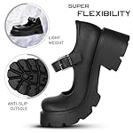 AOSPHIRAYLIAN Womens Mary Janes Shoes Round Toe Platform Ankle Strap Chunky Heel Pink Uniform Dress Shoes - Image 3