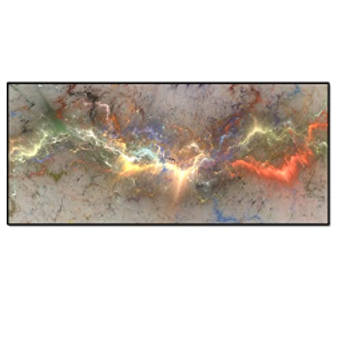 Peinture sur toile abstraite nuage coloré 80x200 cm sans cadre pour décoration moderne de chevet