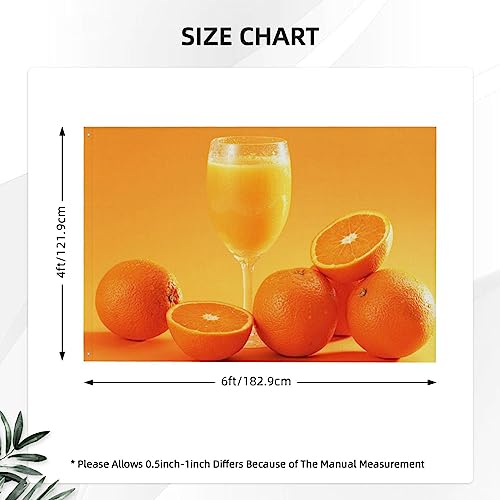 Drapeau de jus d'orange double face résistant aux intempéries extérieures - 3