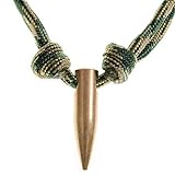 Cobrabraid .308 Projectile Real Bullet Pendant on 550 Paracord Necklace, Camo