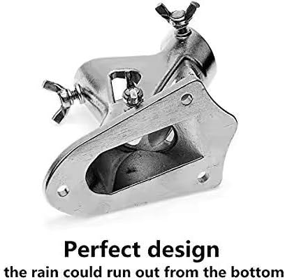 LOMETY Stainless Steel Heavy Duty Flag Pole Holder,Wall Mount House & Estate Flag Pole Bracket, Flag Pole mounting Bracket 2 Positions for 1“ Flag Pole (Silver) - Image 6