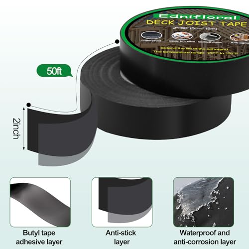Image of 2'' X 50FT Duct Tape,Black Proof Duck Tape,Duct Tape Heavy Duty Waterproof,Anti -Corrosion, Sunscreen, for Repair of Indoor and Outdoor House Buildings and Pipelines -6 Volume
