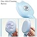 MAEELOU Self-Cleaning Dog Brush for Small Breeds - Adjustable Bristle Grooming Tool for Puppies, Yorkies, Shih Tzus, Maltipoos & Malteses (Blue)