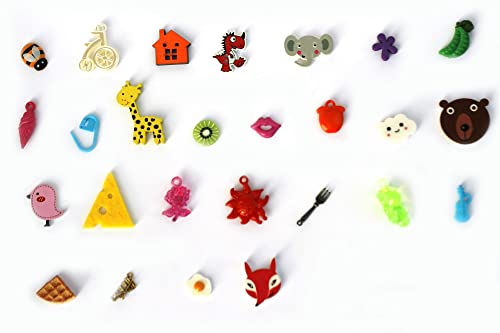 Multilingual ABC trinkets: Spanish Language, 1.5-3cm, 1 Object per Letter